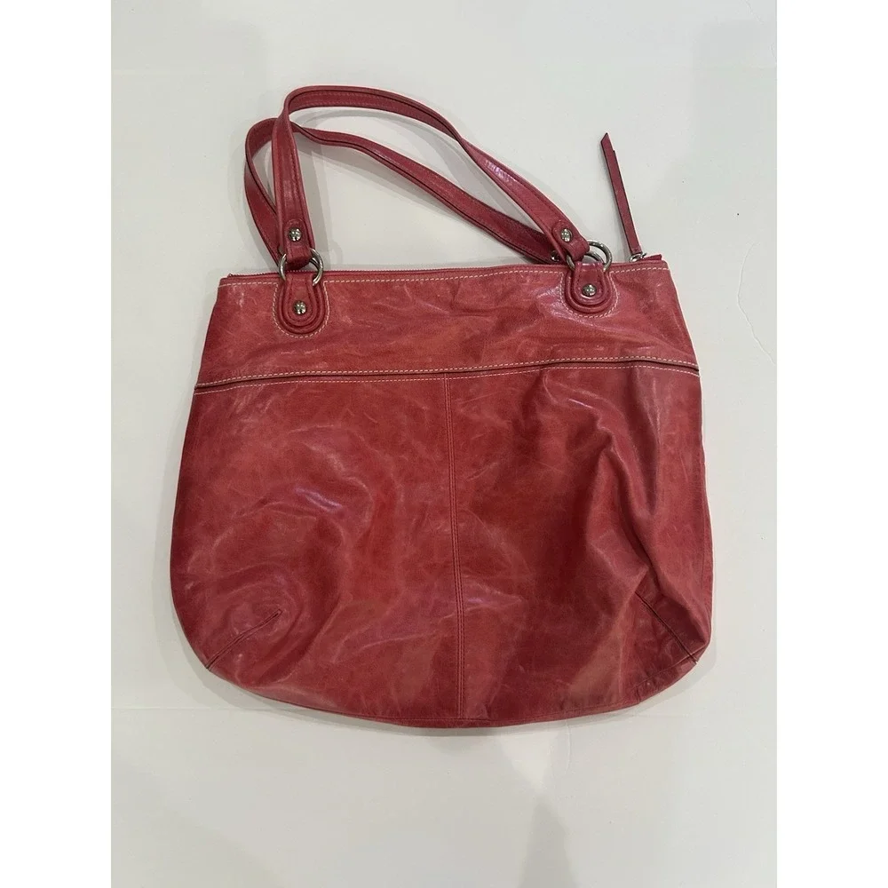 Vintage Coach Red Leather Shoulder Bag Hobo‎ Y2K Bratz Statement Silver Hardware